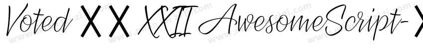Voted 重置 XXII AwesomeScript字体转换